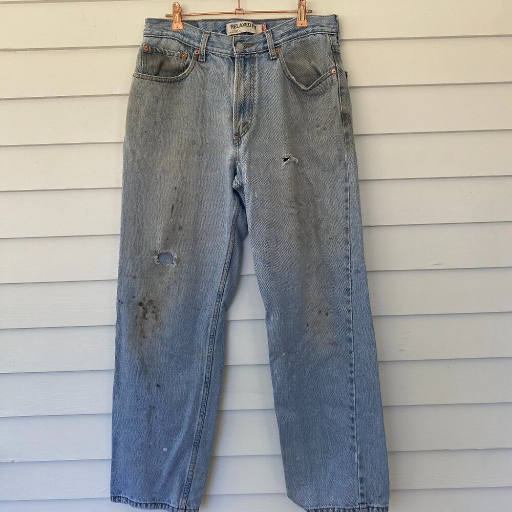 Vintage Levis 550 Jeans Mens 33x32 Relaxed Fit Distressed Punk Y2K - Picture 1 of 6